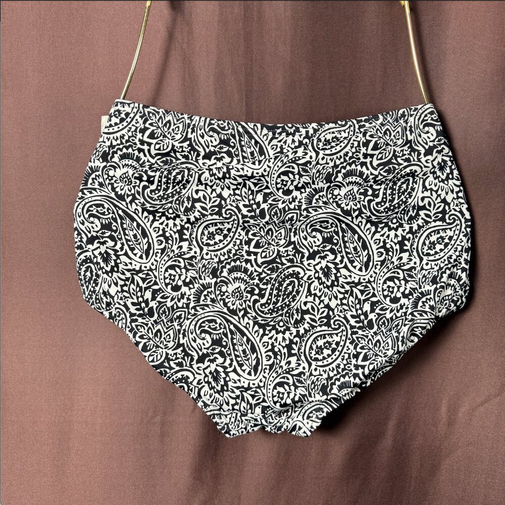 Lands' End Women's XS-L, XS-L LONG High Waisted Bikini Swim Bottom Black/White‎ - Picture 5 of 9